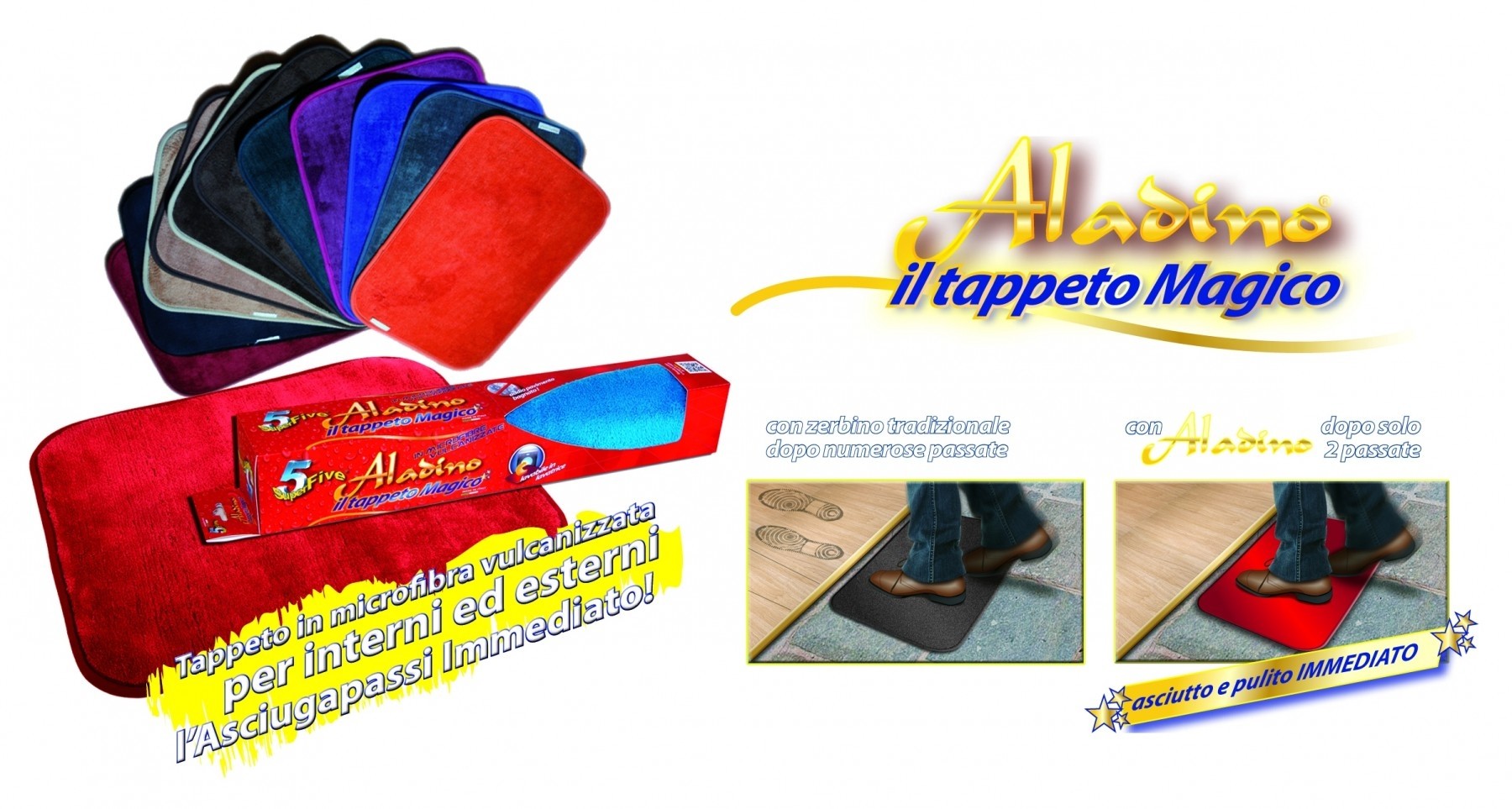 Superfive  Aladino Mezzaluna - Tappeti microfibra - Accessori - Casa